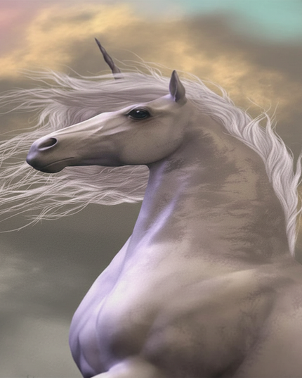 majestic wild unicorn bedding - detail