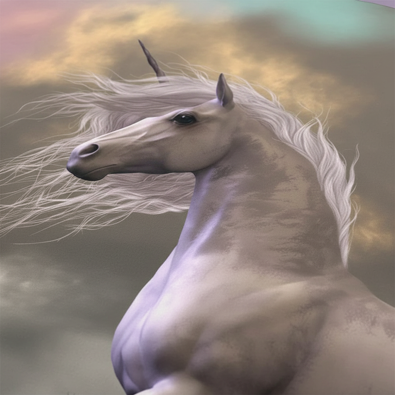 majestic wild unicorn bedding - detail