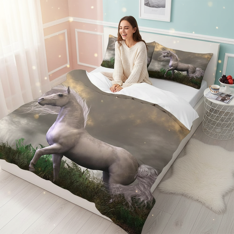 majestic wild unicorn bedding - in-use