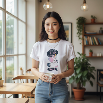 maroon unicorn shirt - lifestyle