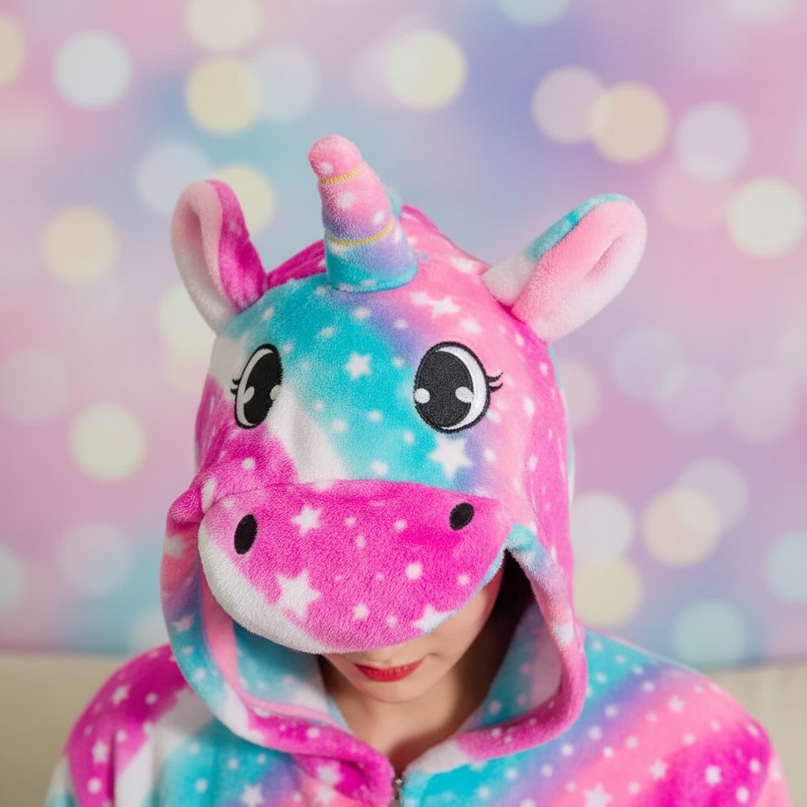 matching unicorn onesies - detail