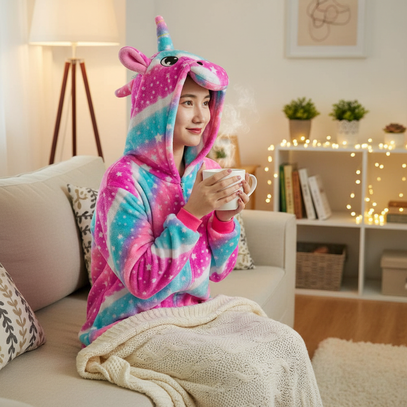 matching unicorn onesies - lifestyle