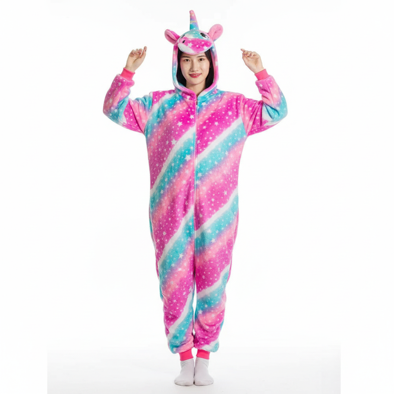 matching unicorn onesies - white-bg