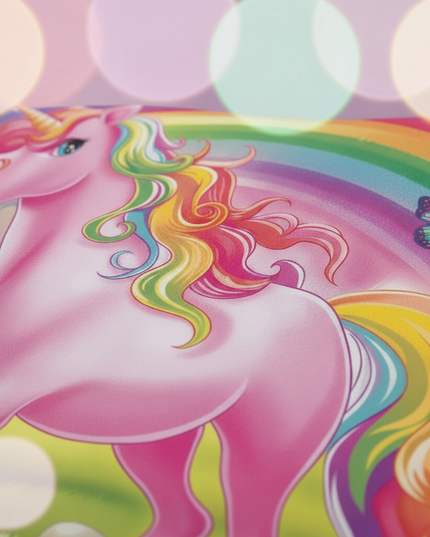 meadow mushroom unicorn bedding - detail
