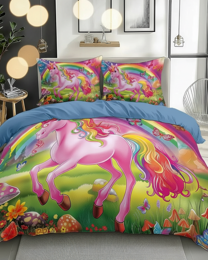 meadow mushroom unicorn bedding - lifestyle
