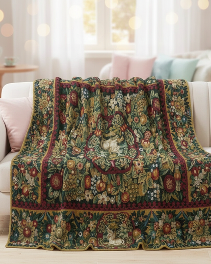 medieval unicorn blanket - lifestyle