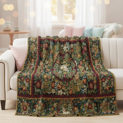 medieval unicorn blanket - lifestyle