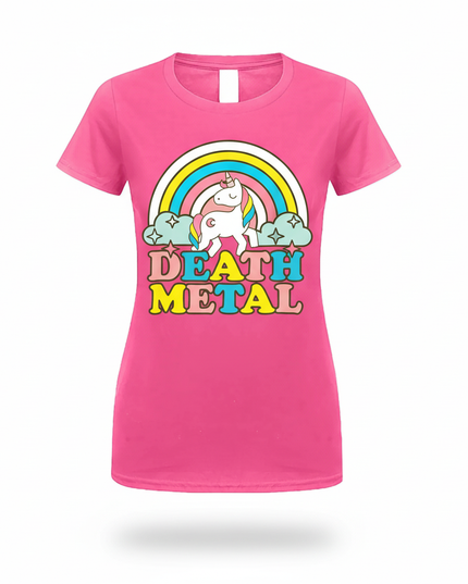 mens pink unicorn shirt - white-bg