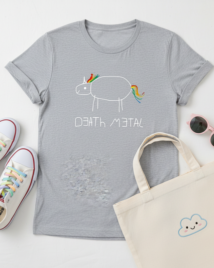 mens unicorn button up shirt - flat-lay