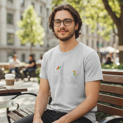 mens unicorn button up shirt - lifestyle