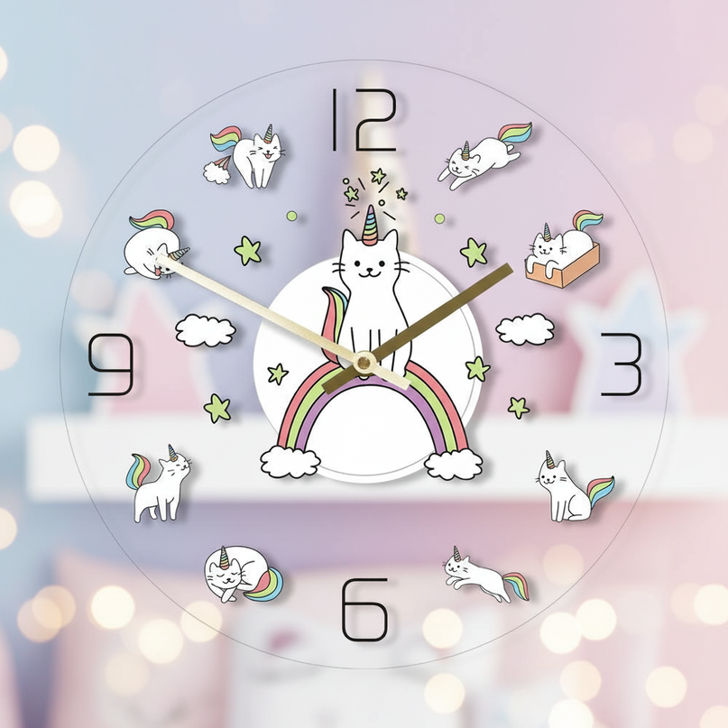 meowgical unicorn clock - lifestyle