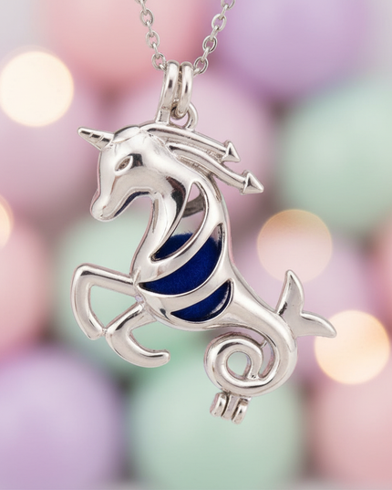 mermaid unicorn necklace - detail