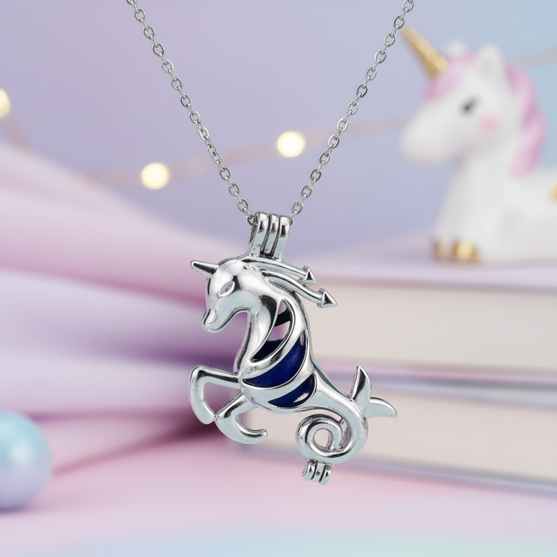 mermaid unicorn necklace - lifestyle