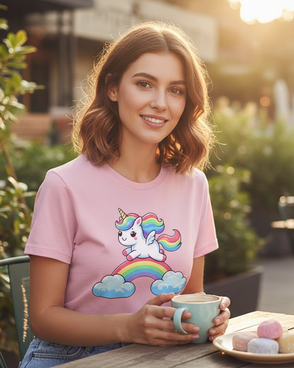 mermaid unicorn tee shirt - in-use