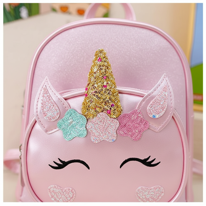 mini unicorn backpack - detail