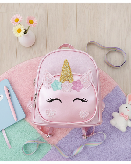 mini unicorn backpack - flat-lay