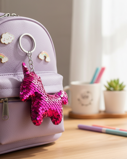 mini unicorn keychain - lifestyle