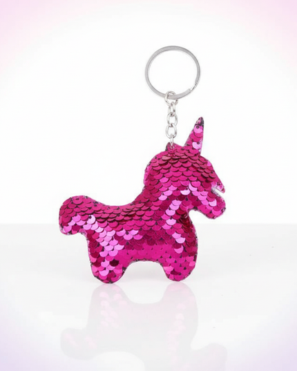 mini unicorn keychain - white-bg