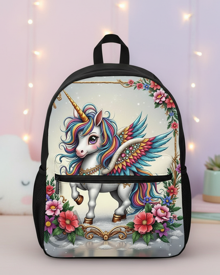 mini unicorn school backpack for girls - lifestyle
