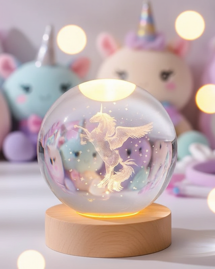 mini unicorn snow globe - lifestyle