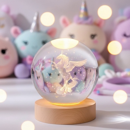 mini unicorn snow globe - lifestyle