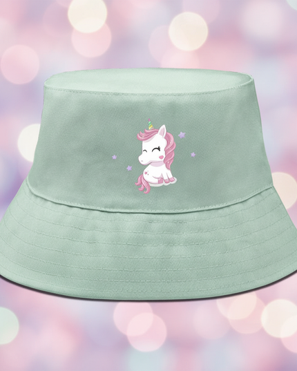 mint unicorn hat - detail