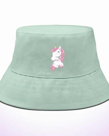 mint unicorn hat - white-bg
