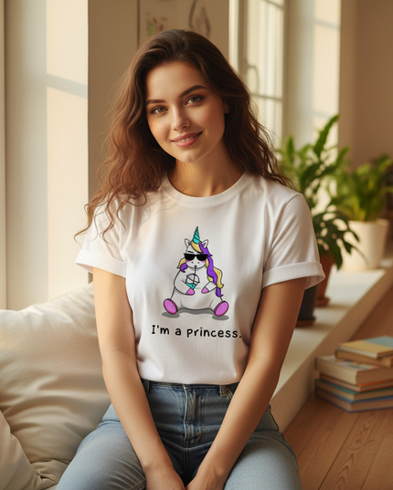 mint unicorn shirt - in-use
