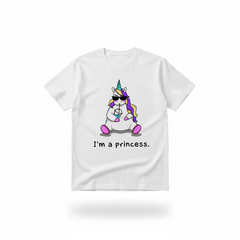 mint unicorn shirt - white-bg