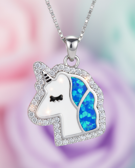 mood unicorn necklace - detail