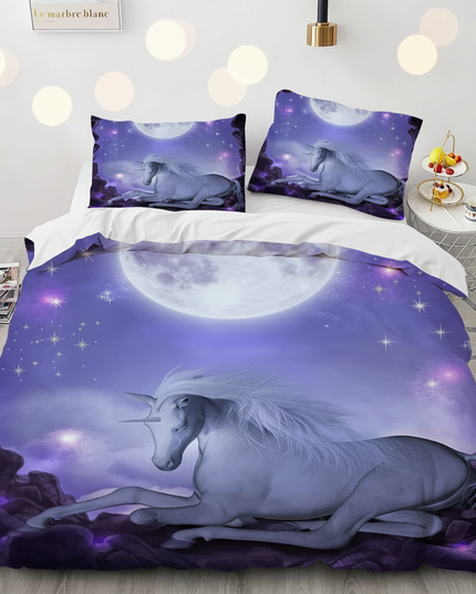moonlight unicorn bedding - lifestyle