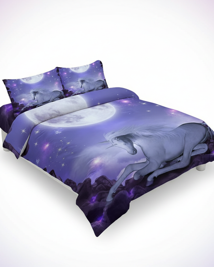 moonlight unicorn bedding - white-bg