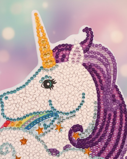 mosaic unicorn clock - detail