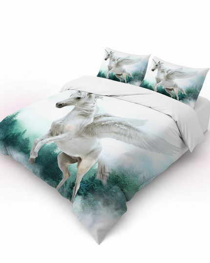 mountain pegasus bedding - white-bg
