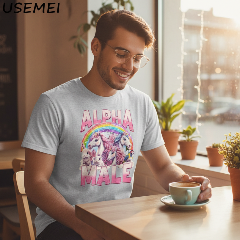 muscle unicorn shirt - in-use