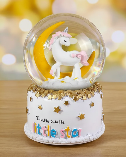 musical snow globe unicorn - lifestyle
