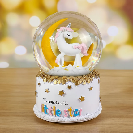 musical snow globe unicorn - lifestyle