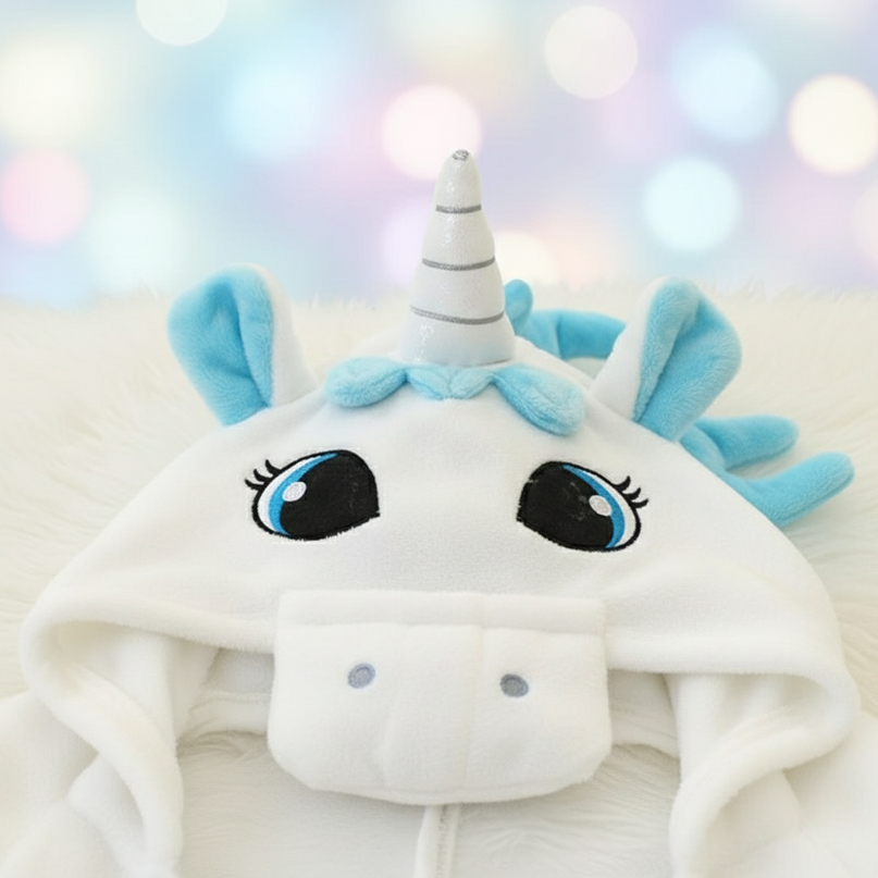 narwhal unicorn onesie - detail