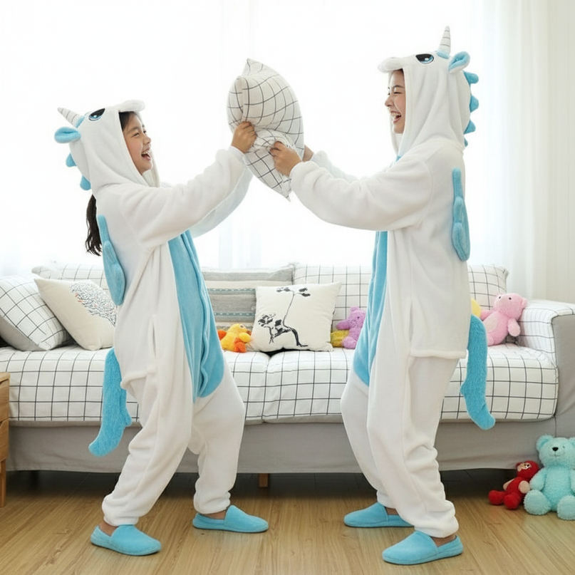 narwhal unicorn onesie - in-use