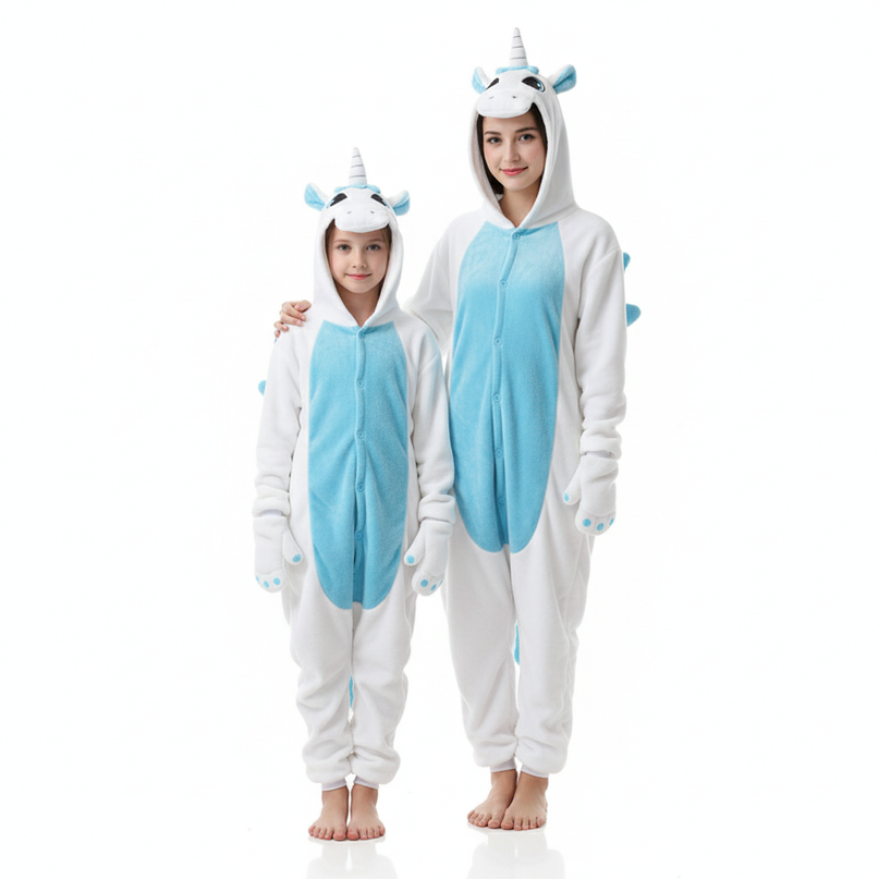 narwhal unicorn onesie - white-bg