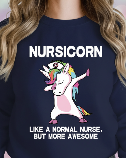 navy blue nursicorn sweater - detail