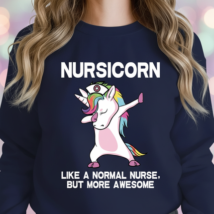 navy blue nursicorn sweater - detail