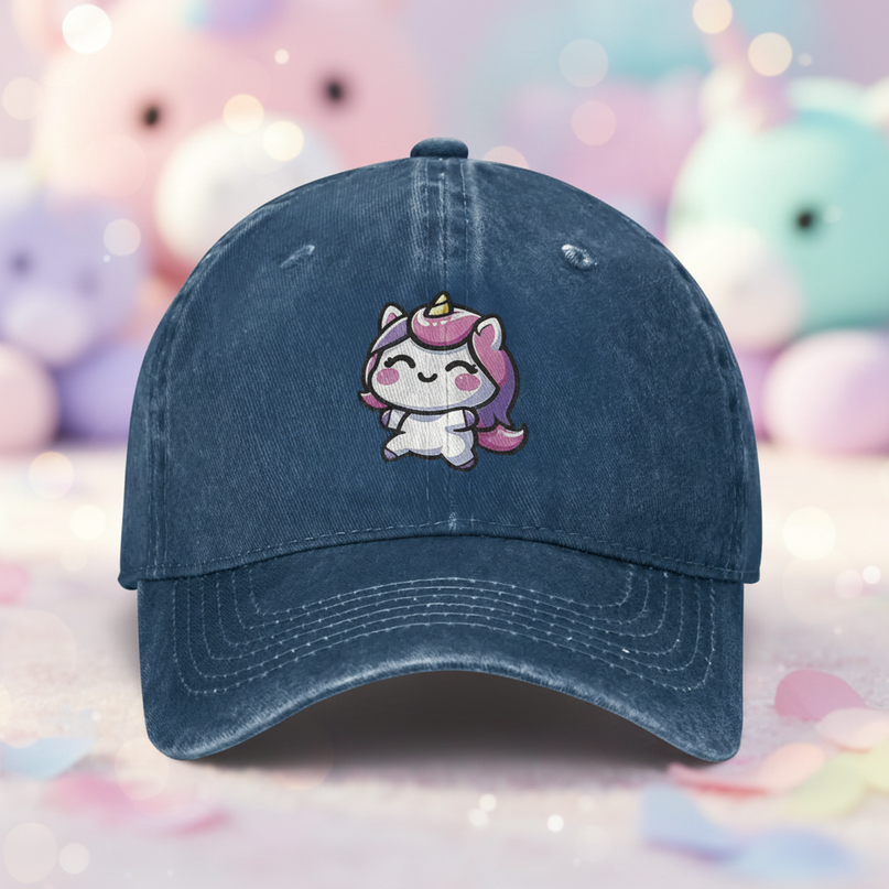 navy unicorn hat - lifestyle