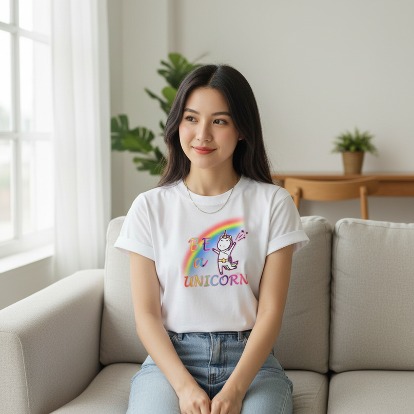 navy unicorn shirt - lifestyle