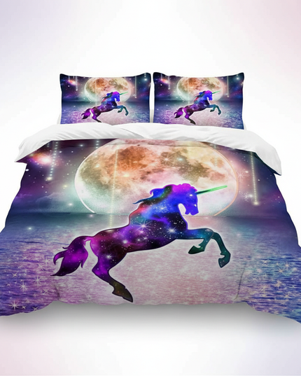 nebula unicorn bedding - white-bg