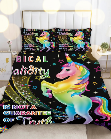 neon quote unicorn bedding - lifestyle
