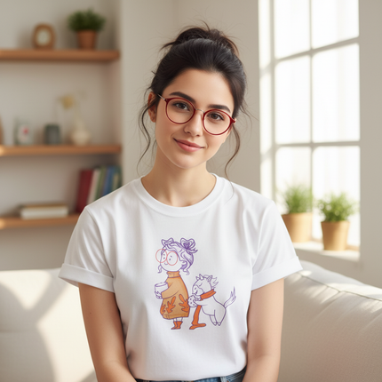 neon unicorn shirt - lifestyle