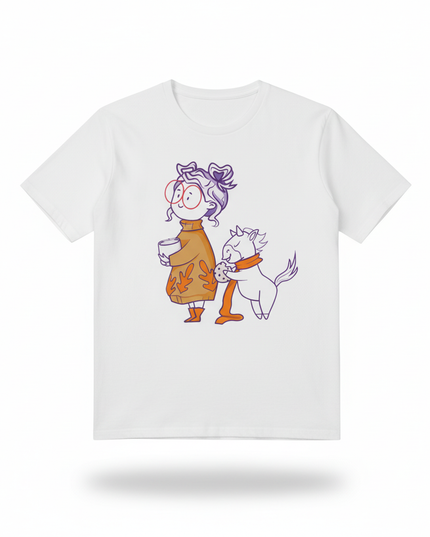neon unicorn shirt - white-bg