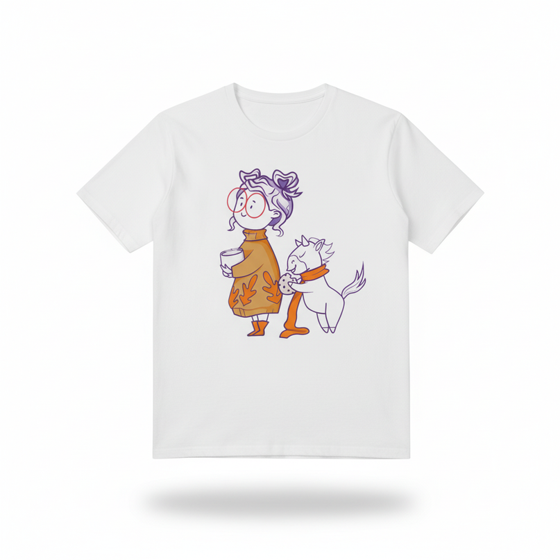 neon unicorn shirt - white-bg