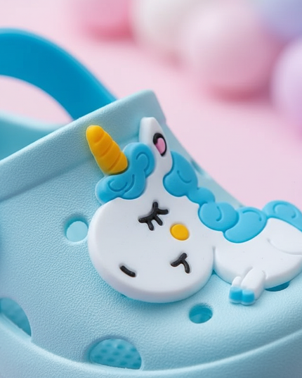 newborn unicorn slippers - detail